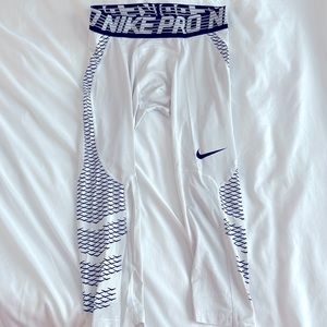 Nike Pro Cool Hypercool 3/4 Compression Pants Medium White